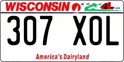 WI license plate 307XOL