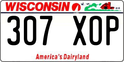 WI license plate 307XOP