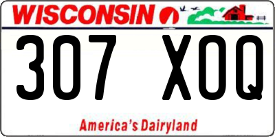 WI license plate 307XOQ