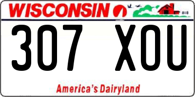 WI license plate 307XOU