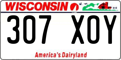 WI license plate 307XOY