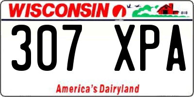 WI license plate 307XPA