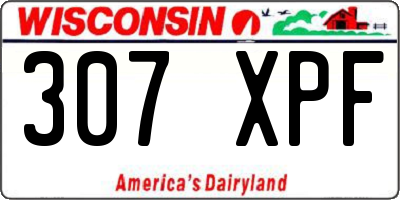 WI license plate 307XPF
