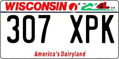 WI license plate 307XPK