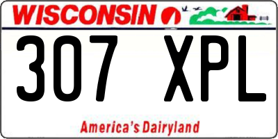 WI license plate 307XPL