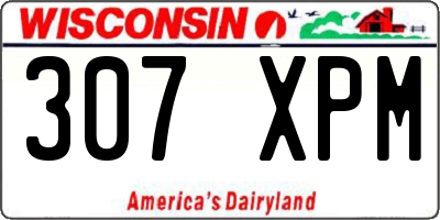 WI license plate 307XPM