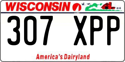 WI license plate 307XPP
