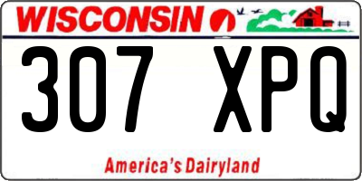 WI license plate 307XPQ