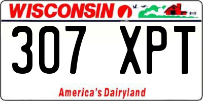 WI license plate 307XPT