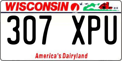 WI license plate 307XPU