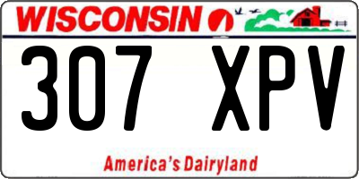 WI license plate 307XPV
