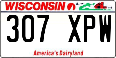 WI license plate 307XPW