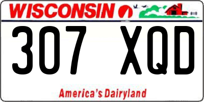 WI license plate 307XQD
