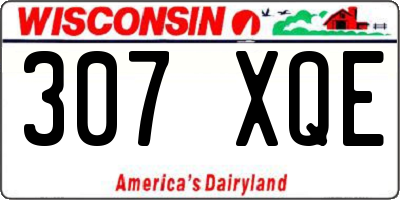 WI license plate 307XQE
