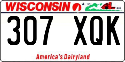 WI license plate 307XQK