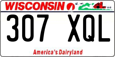 WI license plate 307XQL