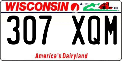 WI license plate 307XQM