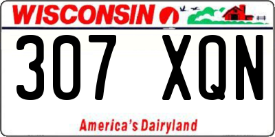 WI license plate 307XQN