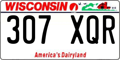 WI license plate 307XQR