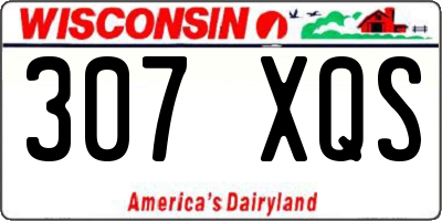 WI license plate 307XQS