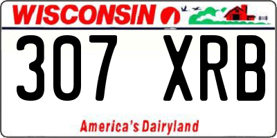WI license plate 307XRB