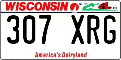 WI license plate 307XRG
