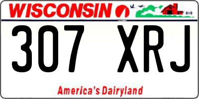 WI license plate 307XRJ
