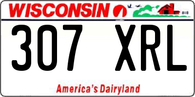 WI license plate 307XRL