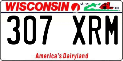 WI license plate 307XRM