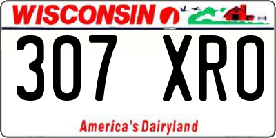 WI license plate 307XRO
