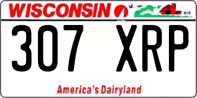 WI license plate 307XRP