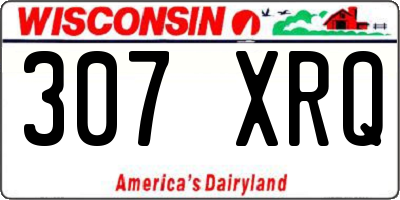 WI license plate 307XRQ