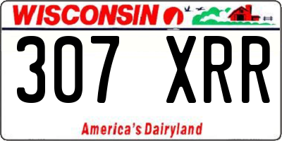 WI license plate 307XRR