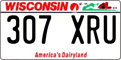 WI license plate 307XRU