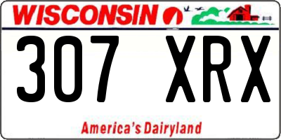 WI license plate 307XRX