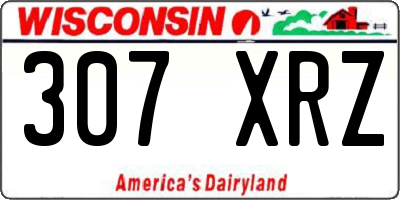 WI license plate 307XRZ