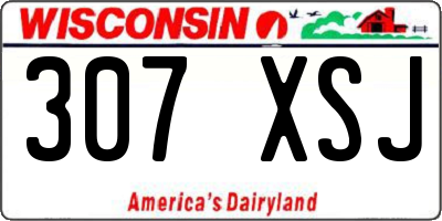 WI license plate 307XSJ