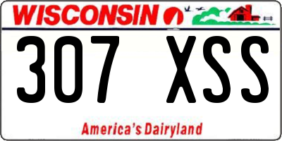 WI license plate 307XSS