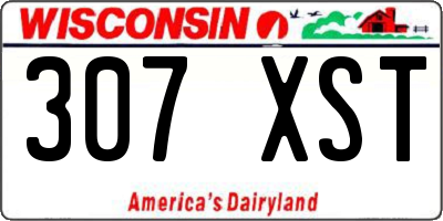 WI license plate 307XST