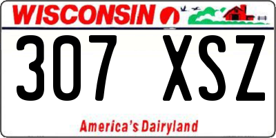 WI license plate 307XSZ