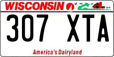 WI license plate 307XTA