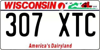 WI license plate 307XTC