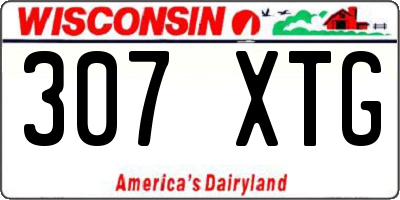 WI license plate 307XTG