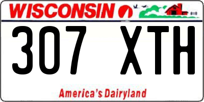 WI license plate 307XTH