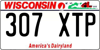 WI license plate 307XTP