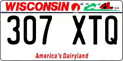 WI license plate 307XTQ