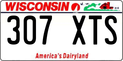 WI license plate 307XTS