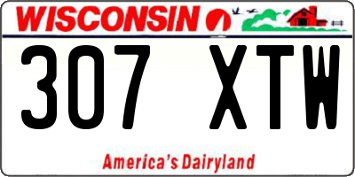 WI license plate 307XTW