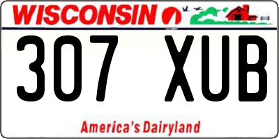 WI license plate 307XUB