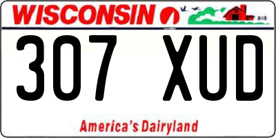 WI license plate 307XUD